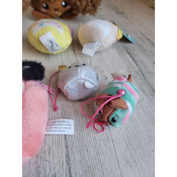 Plush brown poodle dog pug pineapple mini toy figure set youth - Picture 3 of 7